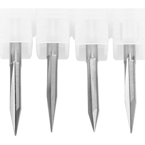 Lot de 4 fraises à graver en V double tranchant 4x0,3x15°/20°/25°/30° pour bois (1/5)