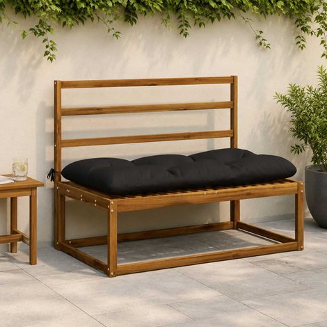 vidaXL Cojín de banco VIANEN 100% Poliéster Negro 100 x 60 x 12 cm (1/5)