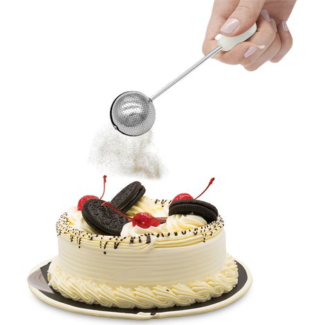 Poudreuse à Sucre Glace en Acier Inoxydable, Tamis à Farine pour Pâtisserie (1/5)