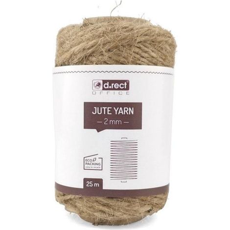 Hilo de yute de 2 mm, 25 m, recto