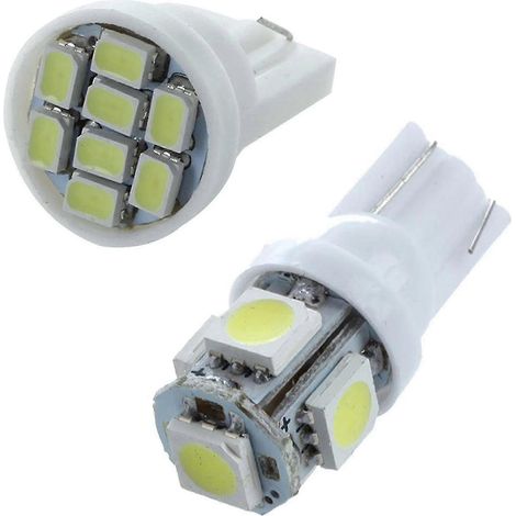 20 ampoules T10 926 927, 5 LED SMD 5050, blanches, compatibles avec les voitures (1/4)