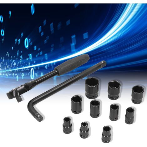 Coffret de clés à douille, ensemble de clés à cliquet pour la réparation automobile et mécanique, coffret d'outils de réparation, ensemble de 13 pièces (1/5)