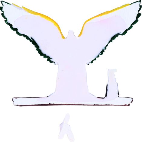 Statues d'ailes d'ange décoratives en résine tridimensionnelle, ornements de fond pour la maison, colorées, L 20 (1/5)
