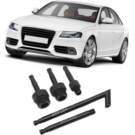 Un ensemble de 5 adaptateurs de remplissage d'huile ATF pour les transmissions CVT 09G et 01J, facile à installer.