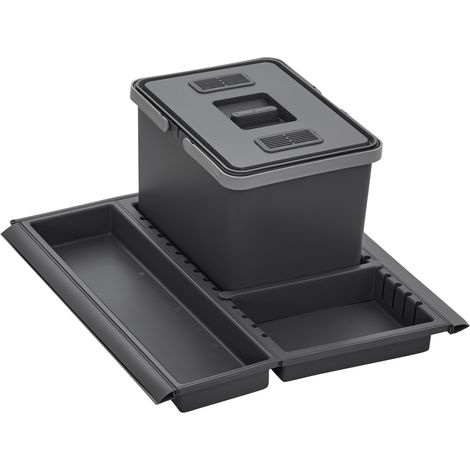 Abfallsammler Metropolis 12L mit Deckel Abfallsystem für Auszug Korpusbreite 50 cm (1/5)