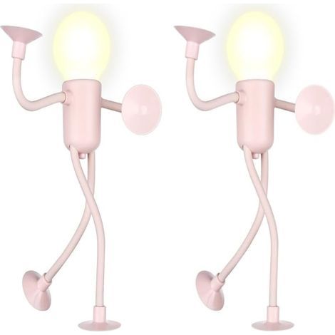 Veilleuse ampoule mignonne - Ampoule rose bonhomme 2 (1/5)