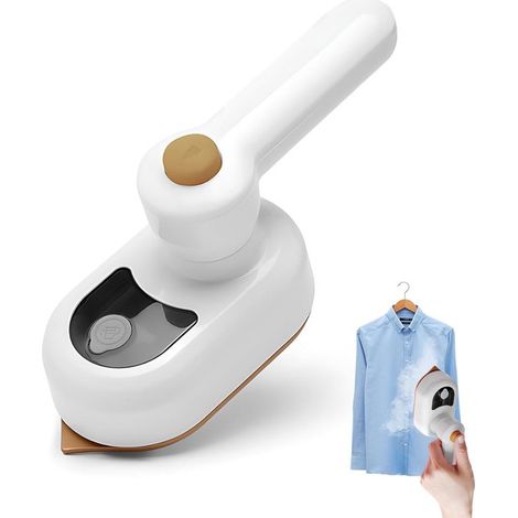 Mini fer à vapeur 2 en 1, léger et portable, chauffe rapide, pour maison et voyage, 0,19 kg, 1 pièce, blanc (1/5)