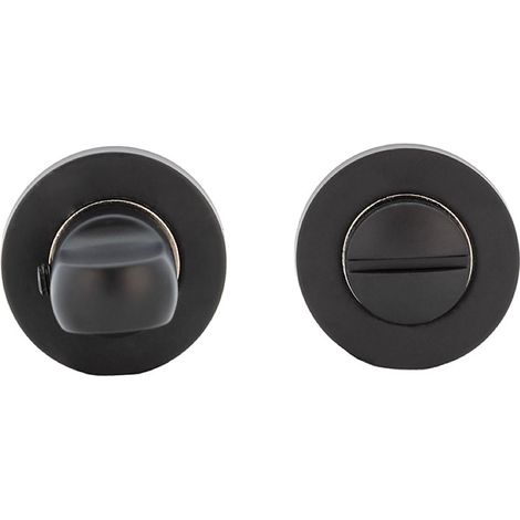 Condena puerta 35mm zamak negro para baño, con accesorios instalación (1/3)