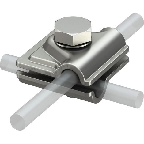 OBO Bettermann Connettore rapido rotondo/rotondo Vario 40x40mm Acciaio inossidabile, antiruggine A4 1.4571/1.4404, 5311404