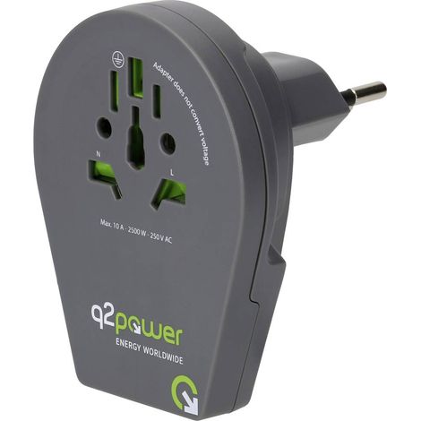Q2 Power q2-1-1.00200-TH Adattatore da viaggio (1/4)