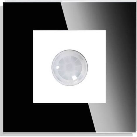 Interruptor Detector de Movimiento IR KOOB frontal cristal negro