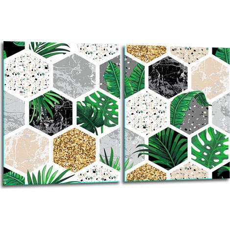 2x Glas-Schutzplatte für Herd 40x52 Mosaik (1/5)