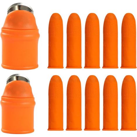 Couteau à pouce en silicone, couteau de cuisine pour peler l'ail et couper les légumes, convient également pour la cueillette des fruits et légumes (lot de 2, version homme)
