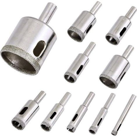 Coffret de forets à carotter pour carrelage et mm 10 6 30 verre (1/4)