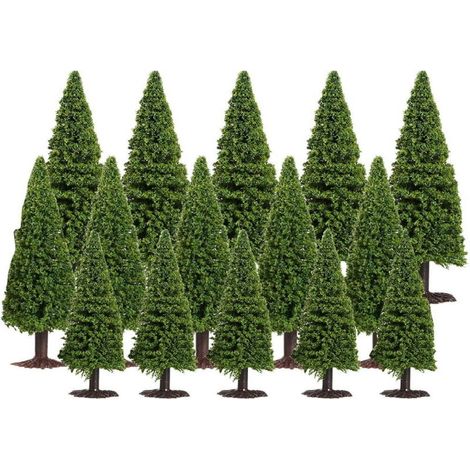 Mini Arbres Décoratifs 28 mm pour Village et Maquette, Accessoires de Décor Miniature Style Dickens (1/5)