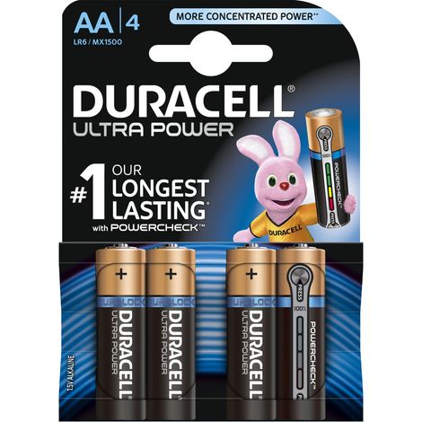 Piles Duracell Ultra Aa X4 Longévité Et Puissance Accrues - Duracell (1/3)