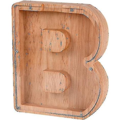 Sparschwein aus Holz mit Buchstaben für Kinder