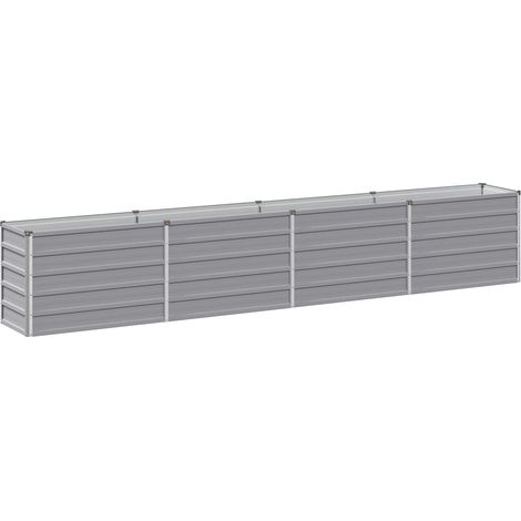 vidaXL Cama de Jardín Elevada Gris 320 x 40 x 55 cm (1/2)