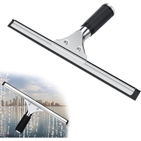Tergivetro professionale, tergivetro in acciaio inox con lama da 35 cm, per asciugare e pulire i vetri (1/4)