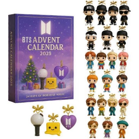 Calendrier de l'Avent BTS, boîte surprise, décoration de sapin de Noël (1/4)