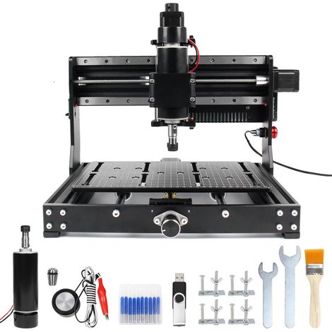 Máquina de grabado CNC, construcción totalmente metálica, alto rendimiento y precisión, 500 W, sin láser. (1/2)