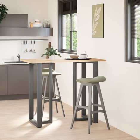 Pieds de table de bar en T, 2 pièces, anthracite, 60 x 35 x (110-111) cm, acier (1/5)