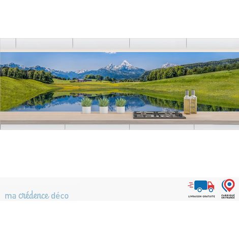 Crédence : Montagnes lointaines - Alu composite - 120 - 60 (1/3)