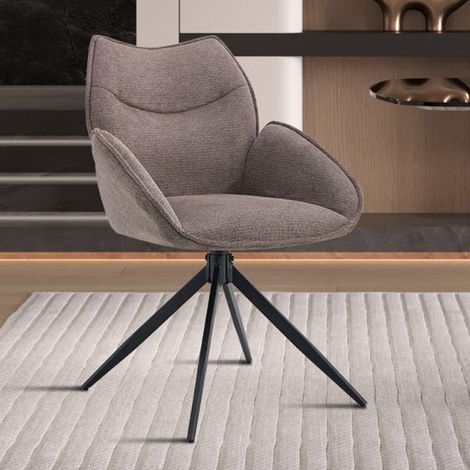 Chaise pivotante Mahi  60 x 66 x 90 cm  Design poivre (1/5)