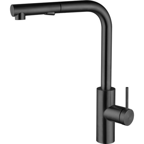 Grifo de cocina Oporto extraíble black gun metal [ IMEX® ]