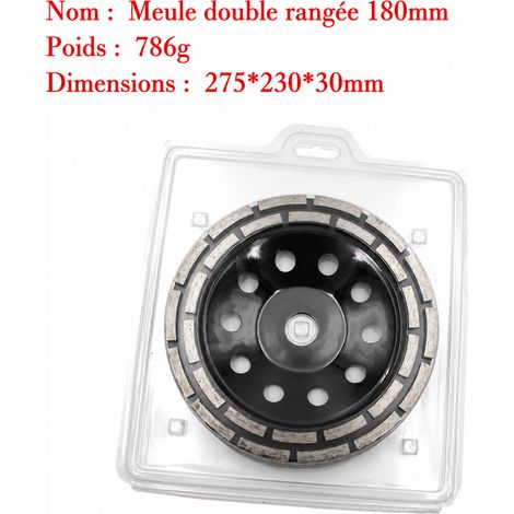 Disque diamant double rangée 180 mm noir pour surfaçage mural 180mm 786g 750 g – Livraison gratuite