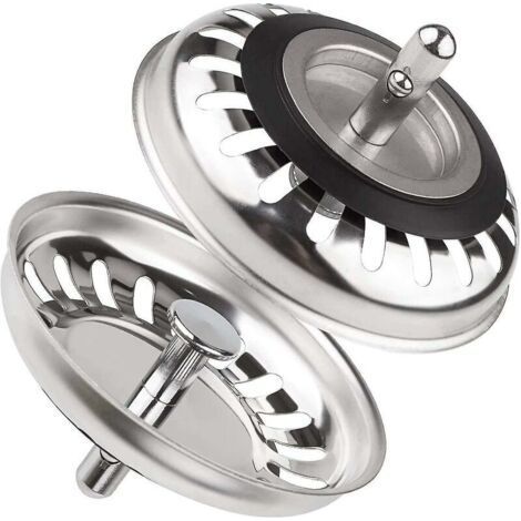Stainless Steel Kitchen Sink Stopper, Universal 79.3mm Kitchen Sink Strainer for Kitchen and Bathroom, Pack of 2 (1/5)
