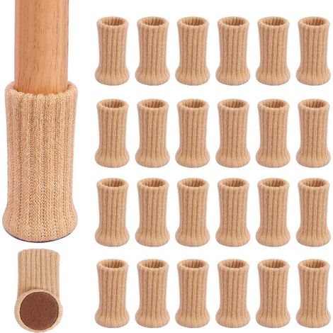 24 pcs Protections de Sol pour Pieds de Chaise, Pieds de Meubles, Pieds de Chaise Pieds de Meuble Patins Antidérapants pour Meubles de 1 à 2 Pouces Kaki
