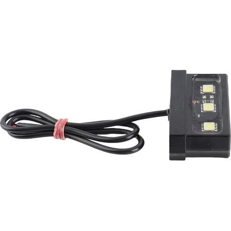 Feu arrière LED universel pour plaque d'immatriculation de moto Feu arrière de plaque d'immatriculation en plastique compatible avec tous les modèles de motos (noir) (1/5)