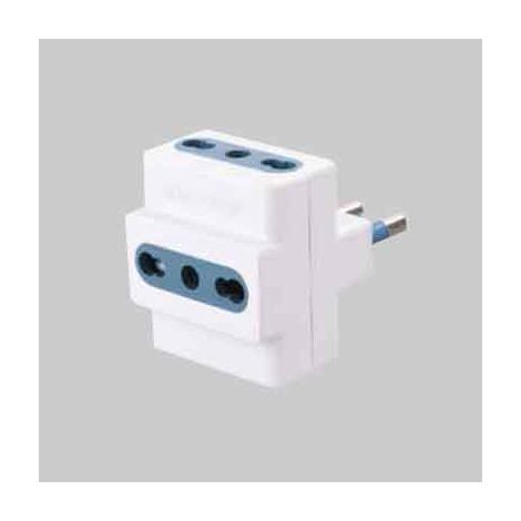 Adattatore triplo 16a ideal star 2p+t- prese 10/16a 2p+t IDEAL STAR