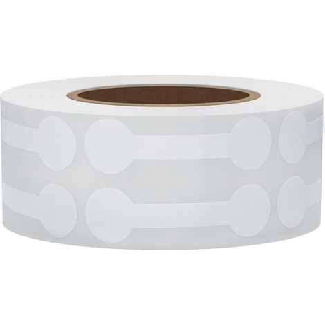Étiquettes de prix - 500 feuilles - Identification de prix - Étiquettes adhésives - Rouleau d'étiquettes de prix vierges pour bijoux - Pour vêtements, bagues, colliers, boucles d'oreilles - 4,2 x 1,1 (1/5)