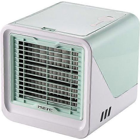 Ventilateur climatiseur portable silencieux et à refroidissement rapide, doté de 3 vitesses, d'un filtre remplaçable et d'un humidificateur. Il souffle de l'air froid et est équipé d'un système de ref (1/5)