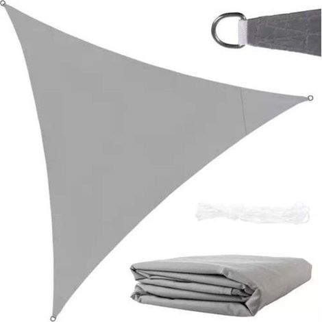 Voile d'ombrage 3x3x3m gris (1/5)