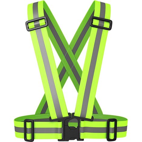 Gilet réfléchissant, Gilet visibilité, sécurité réglable, équipement de sécurité pour équipement de Sport, adapté à la Course de Nuit en Plein air Cyclisme Marche Hommes Femmes Enfants (1/5)