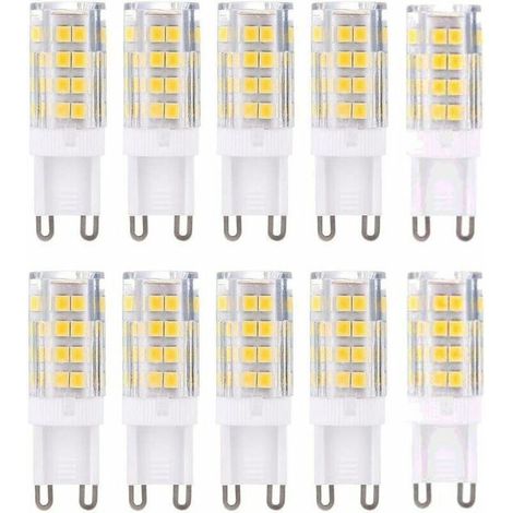 10er-Pack G9-LED-Lampen, warmweiß 3000 K, 5 W (entspricht 40 W), 420 Lumen, nicht dimmbar