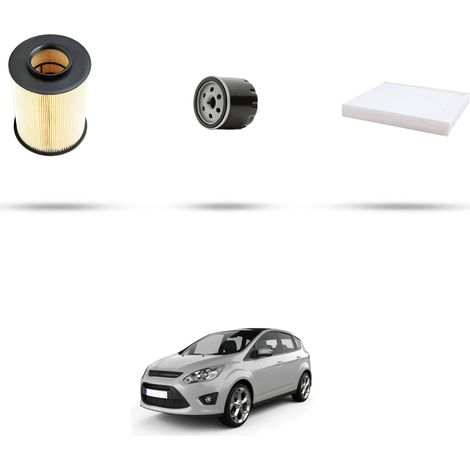 Kit tagliando 3 filtri compatibile con Ford C-Max II 1.6 92kw dal 2010 (1/5)