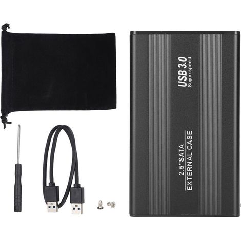 Externes 3-TB-USB-3.0-HDD/SSD-Gehäuse, Plug & Play für PC und Mac, tragbarer externer Speicher (1/5)
