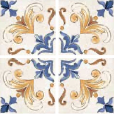 Carrelage Effet Terre Cuite TERRE ETRUSCHE 20,3x20,3 cm Decor A Etrusche