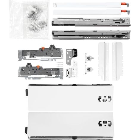 BLUM Schubladenschienen TANDEM-Höhe 115 m. Reling 227mm 65kg, NL550 weiß KB600mm (1/5)