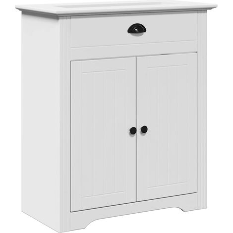 Meuble sous vasque, Meuble de salle de bain blanc 70x35x80 cm fr6663 - Maison La Vie (1/5)