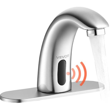 Économie d'Eau et Hygiène Mains Mitigeur à Capteur Détection 16cm Mélangeur Lavabo Réglable Raccord 3/8 (1/5)