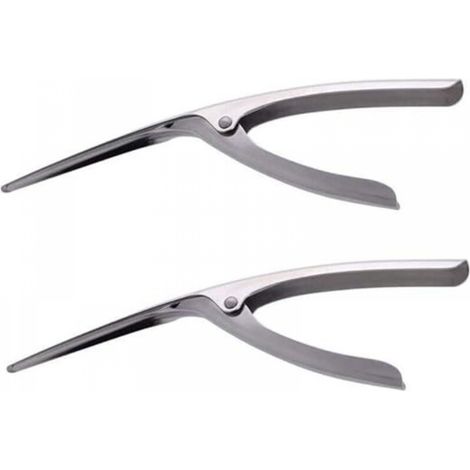Lot de 2 éplucheurs crevettes en acier inoxydable (1/3)
