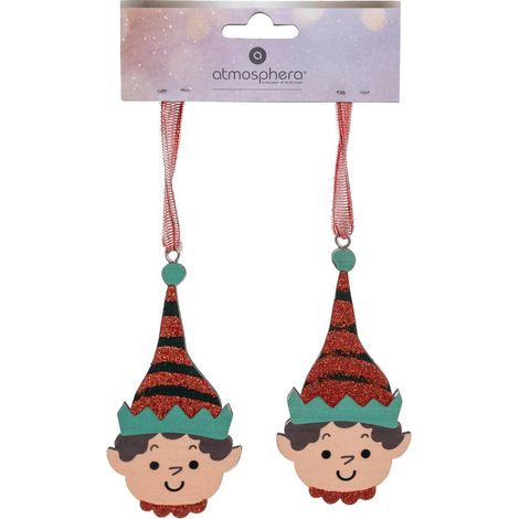 SDN HOLZ KOPF KOBOLD X2 8CM - Feeric lights & christmas