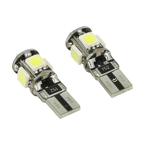 24V Lampada LED Canbus T10 W5W Blu Luci Posizione Targa per Camion Bus Barca 5 SMD 5050 (1/3)