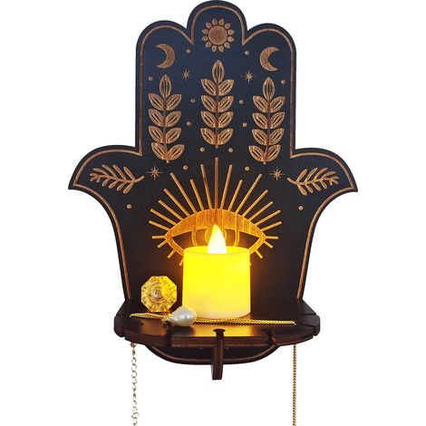 Dekorativer LED-Laternenhalter aus Holz in Tierform, Schwarz, 7 Designs (Katze, Fuchs...) - ManoVogue (1/5)