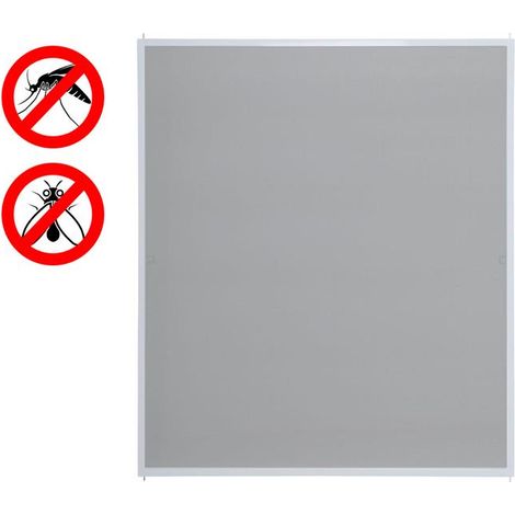 Fliegengitter Insektenschutz Fenster Mückenschutz Alurahmen Bausatz Mückengitter Weiß / 80x100cm